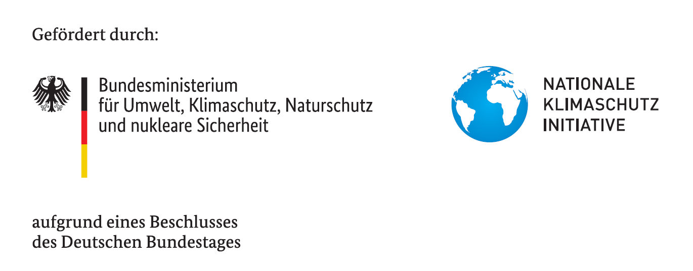 Gefördert durch: Bundesministerium für Umwelt, Klimaschutz, Naturschutz und nukleare Sicherheit aufgrund eines Beschlusses des Deutschen Bundestages – Nationale Klimaschutzinitiative